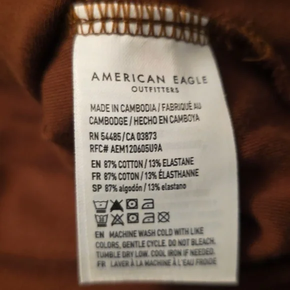 Bundle Of 2 American Eagle Tanks Top in Washed Brown and Chocolate Brown XL - Picture 8 of 9